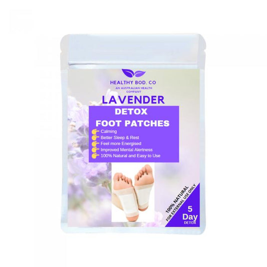 Healthy Bod. Co Detox Foot Patches Lavender X 10 Patches (5 Pairs For 5 Day Detox)