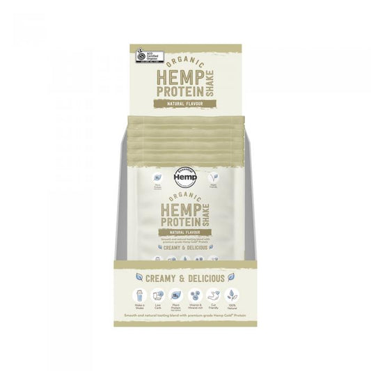 Hemp Foods Australia Organic Hemp Protein Shake Natural Sachet 35g X 7 Display