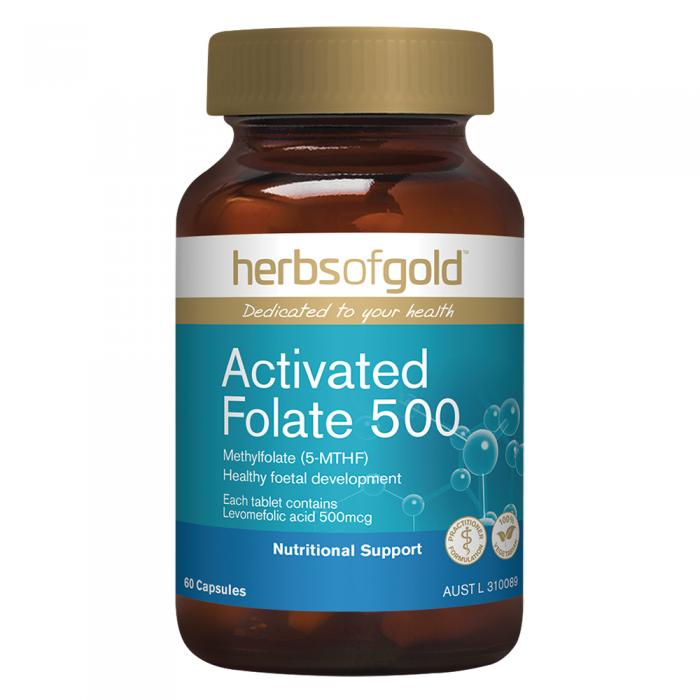 Herbs Of Gold Activated Folate 500 60c