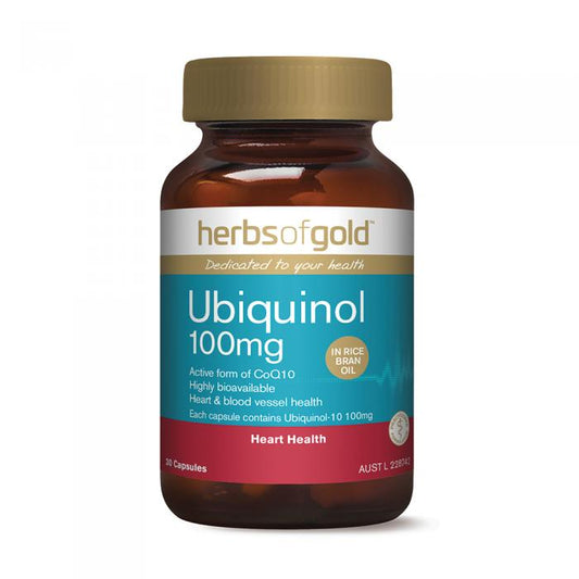Herbs Of Gold Ubiquinol 100mg 30c