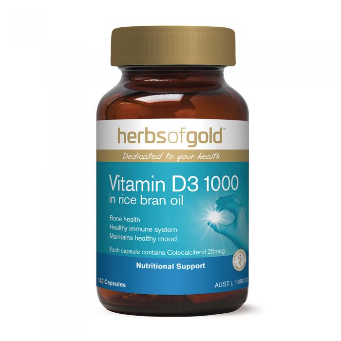 Herbs Of Gold Vitamin D3 1000 120c