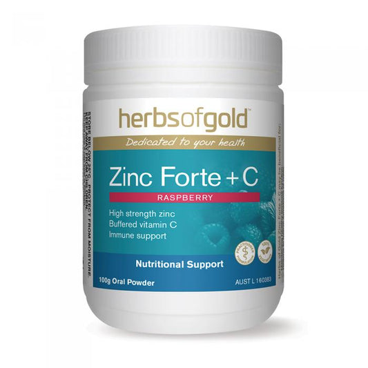 Herbs Of Gold Zinc Forte + C (raspberry) Oral Powder 100g