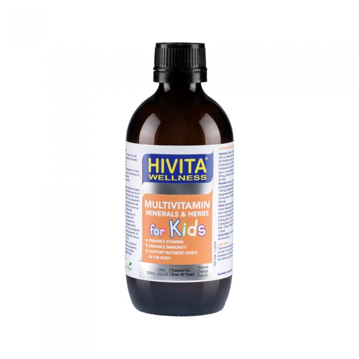Hivita Wellness Multivitamin Minerals & Herbs For Kids Oral Liquid 200ml
