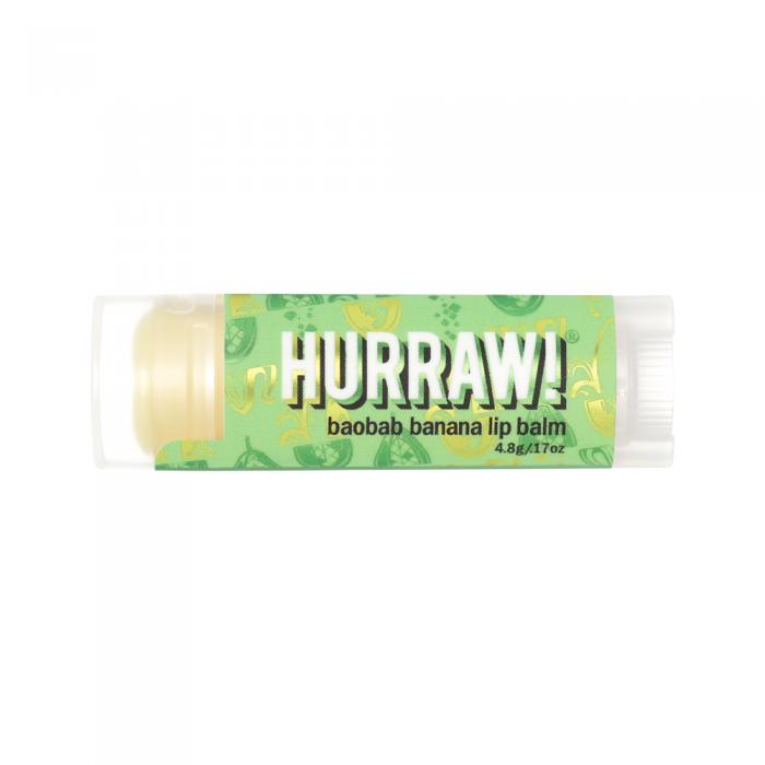 Hurraw! Organic Lip Balm Baobab Banana 4.8g