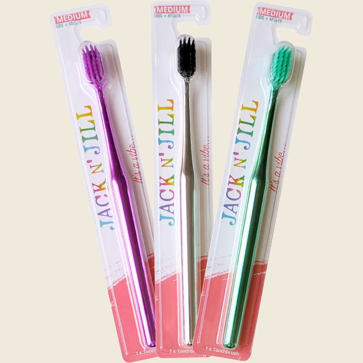 Toothbrush Kids & Adults Chrome Medium x8
