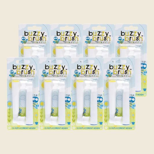 Replacement Heads Buzzy Brush 8x2pk