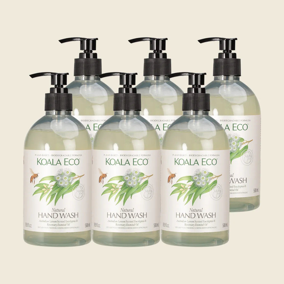 Hand Wash Lemon Scented Eucalyptus & Rosemary 6x500ml