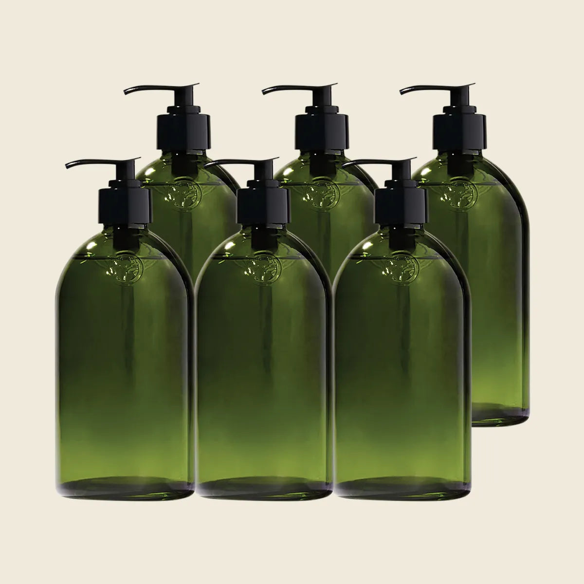 Apothecary Glass Bottle with Pump 6x500ml