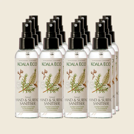 Natural Hand & Surface Sanitiser Lemon Scented TeaTree 12x125ml