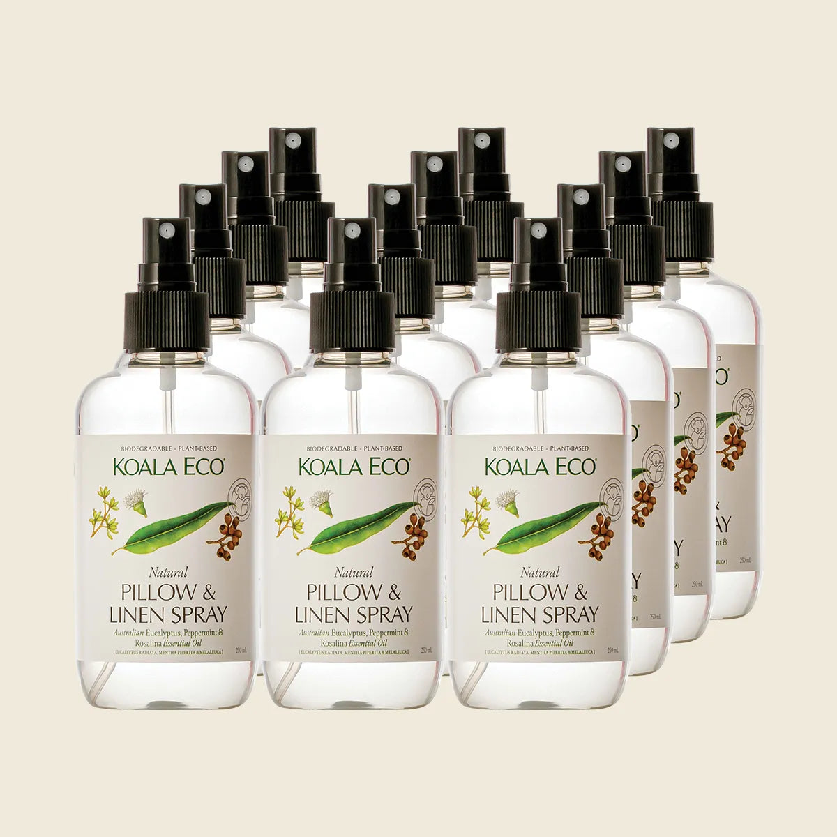 Pillow & Linen Spray Eucalyptus, Peppermint & Rosalina 12x250ml