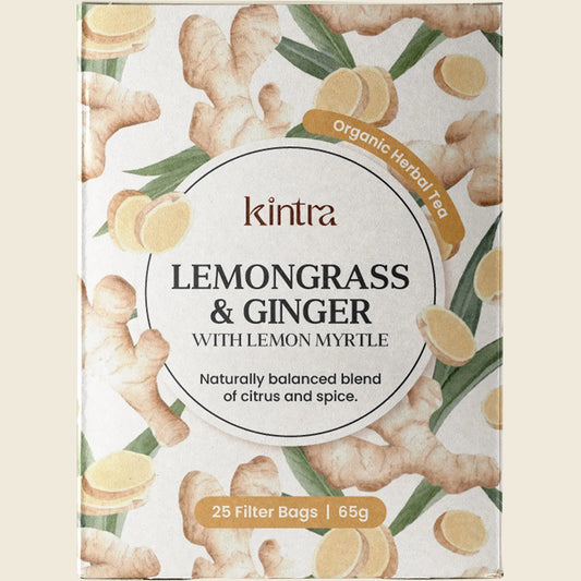 Herbal Tea Bags Lemongrass & Ginger with Lemon Myrtle 25pk