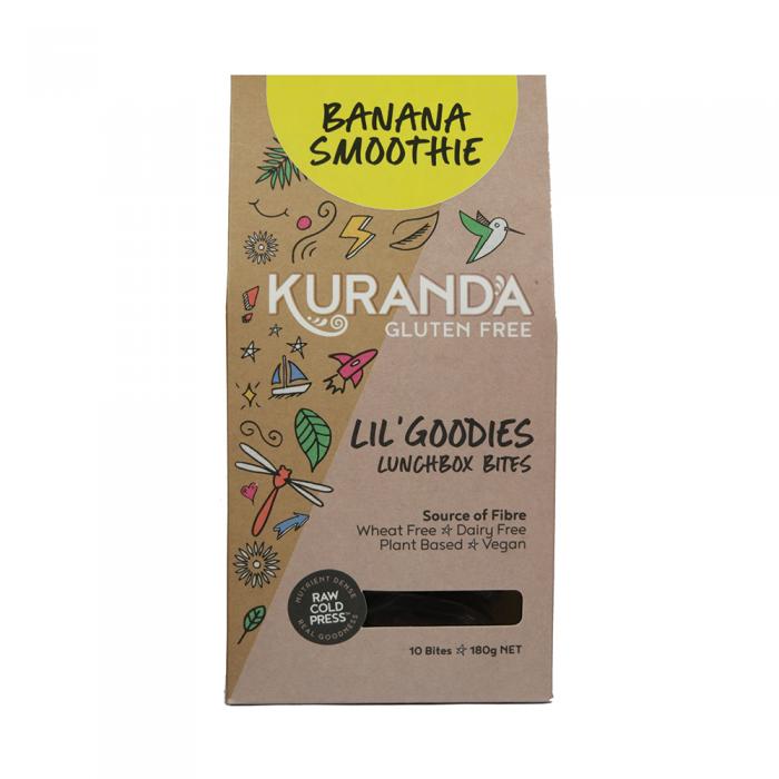 Kuranda Wholefoods Gluten Free Lil Goodies Lunchbox Bites Banana Smoothie 18g X 10 Pack