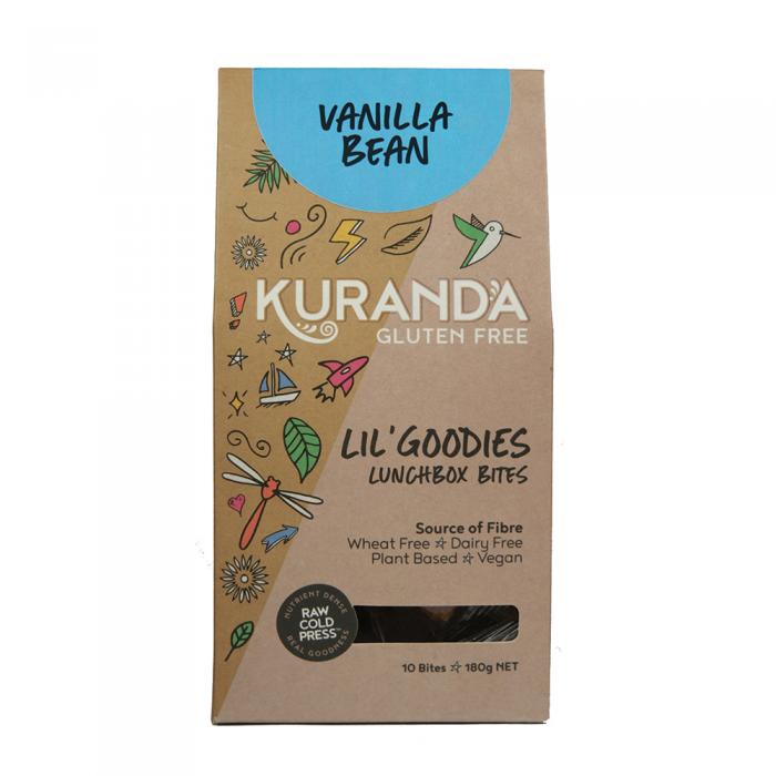 Kuranda Wholefoods Gluten Free Lil Goodies Lunchbox Bites Vanilla Bean 18g X 10 Pack