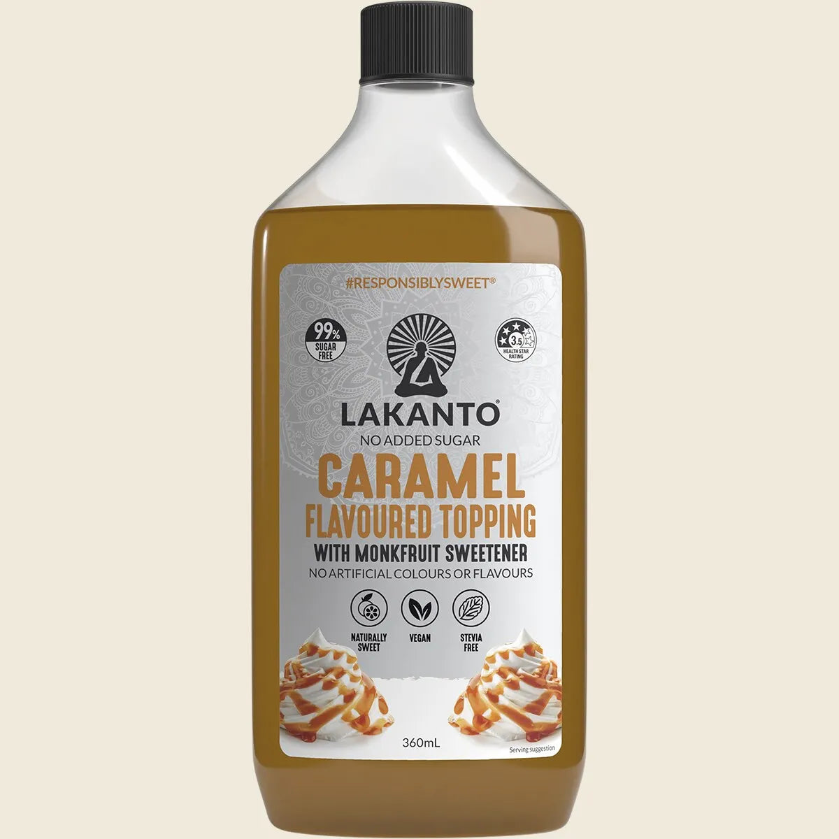 Caramel Flavoured Topping with Monkfruit Sweetener 360ml