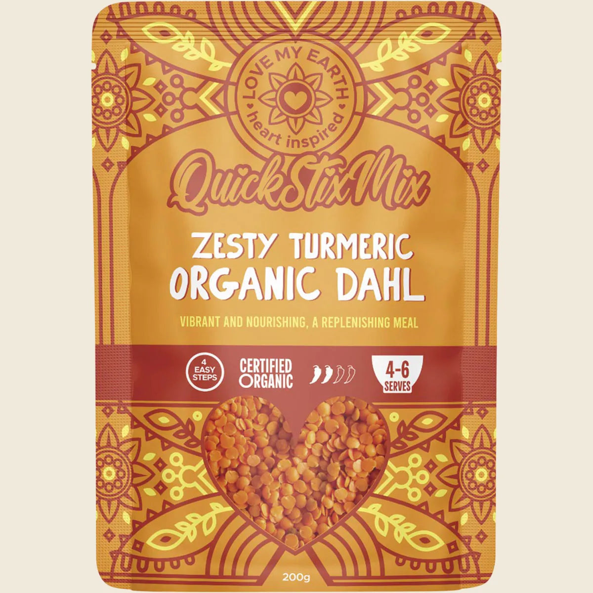 Quick Stix Mix Organic Dahl Zesty Turmeric 200g
