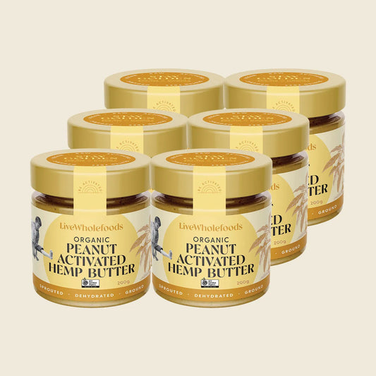 Live Wholefoods Organic Peanut Activated Hemp Butter 6x200g