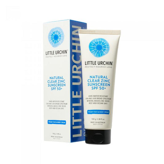 Little Urchin Natural Sunscreen Clear Zinc Spf 50+ 100g