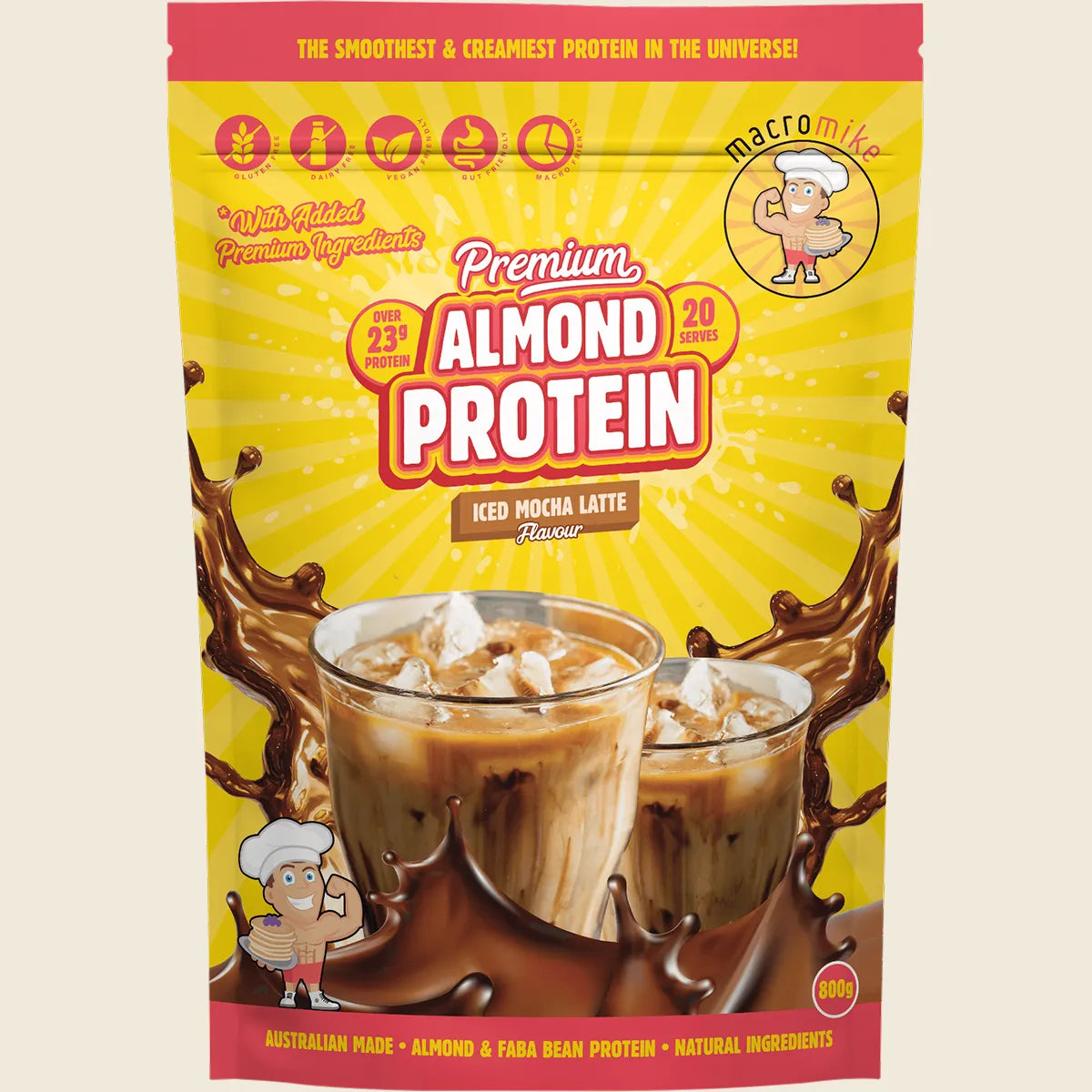 Premium Almond Protein Iced Mocha Latte 800g