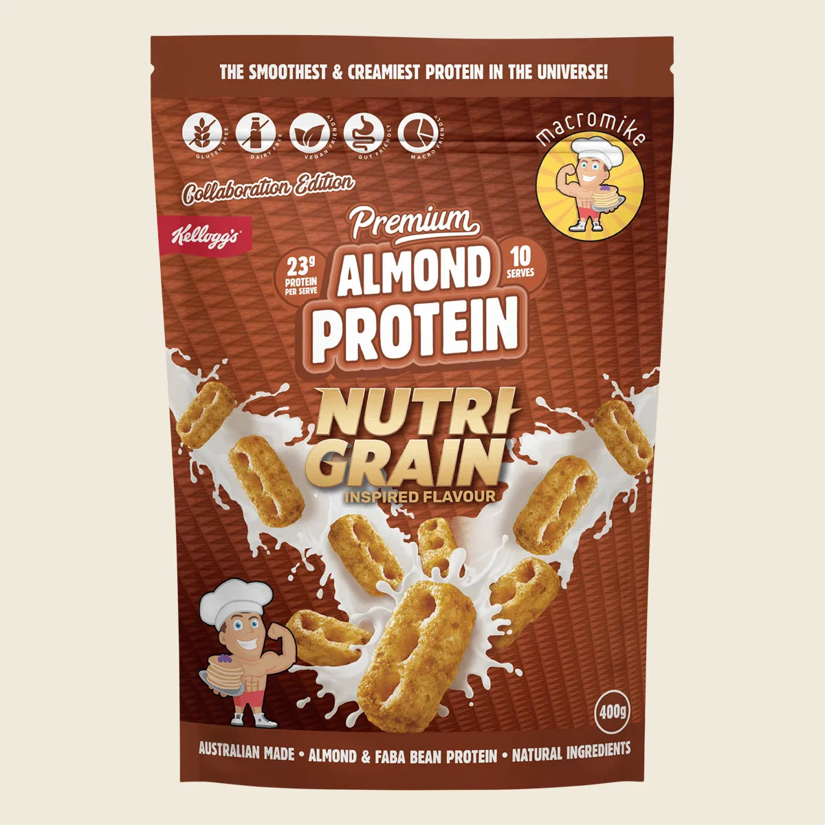 x Kellogg's Premium Almond Protein Nutri-Grain Inspired 400g