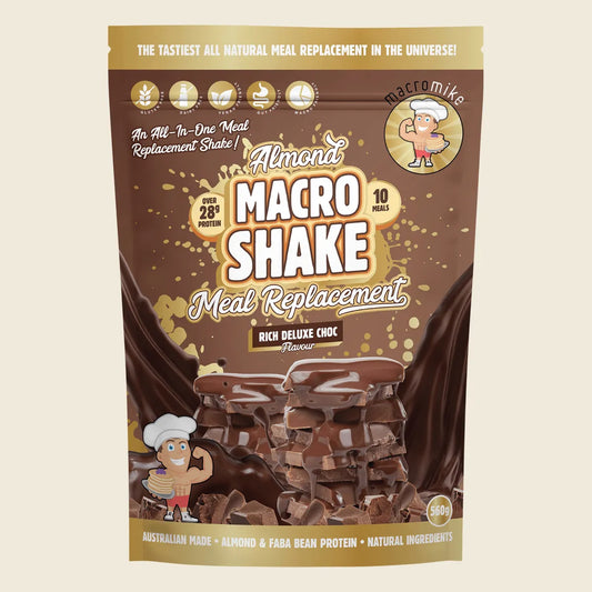Almond Macro Shake Meal Replacement Rich Deluxe Choc 560g