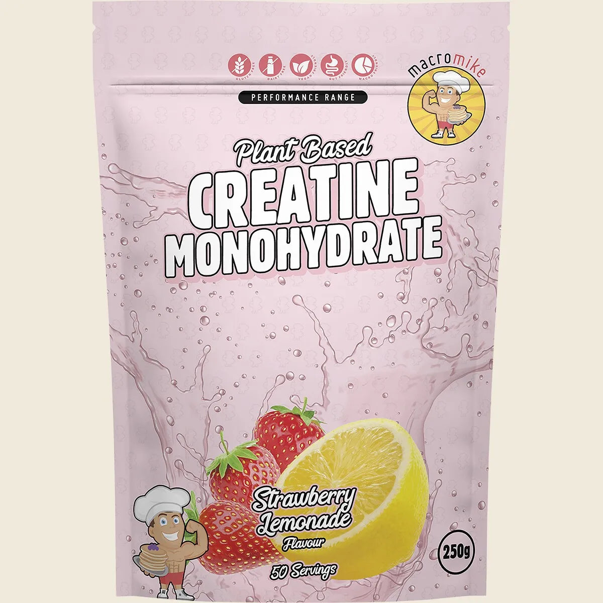 Plant Based Creatine Monohydrate Strawberry Lemonade 250g