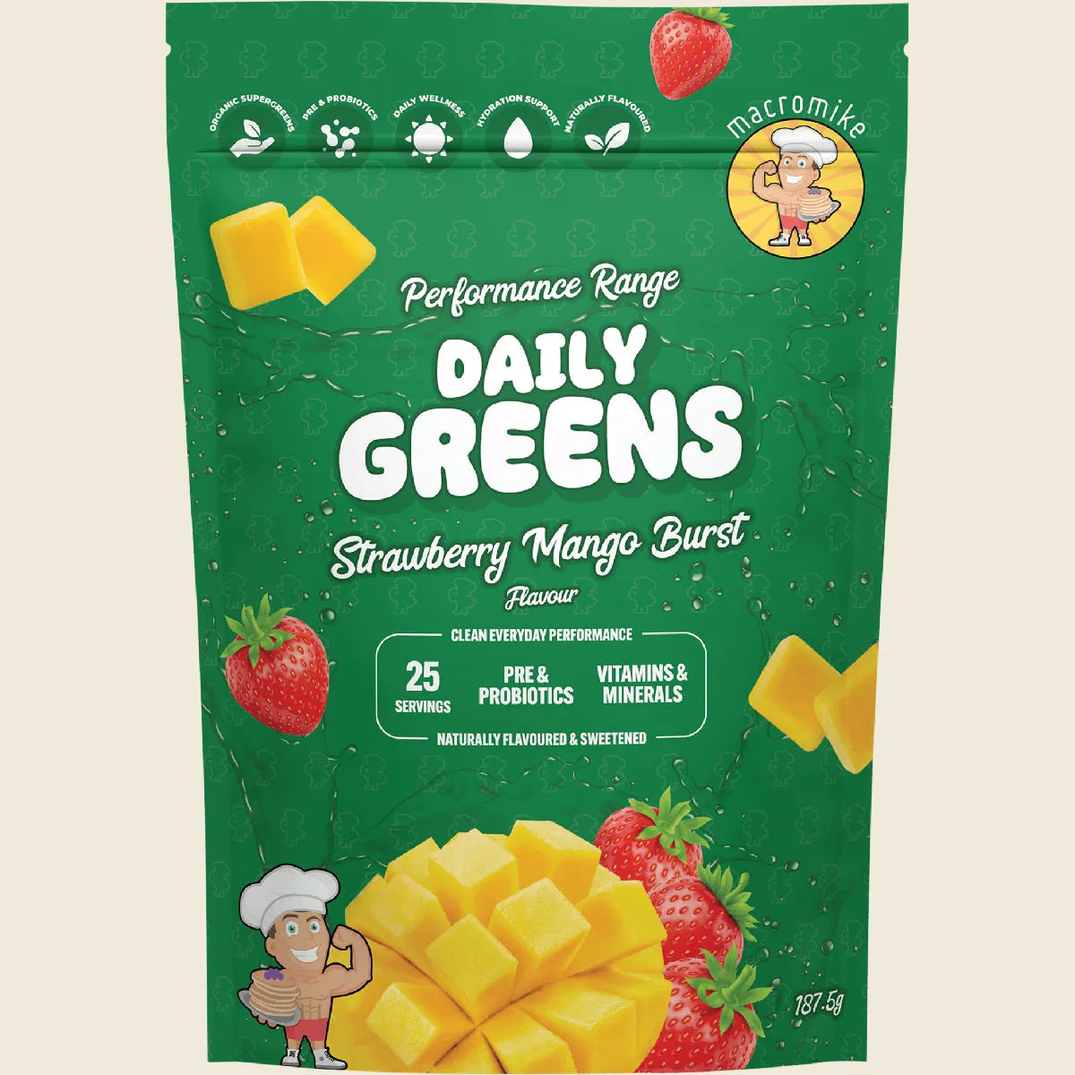 Daily Greens Strawberry Mango Burst 187.5g