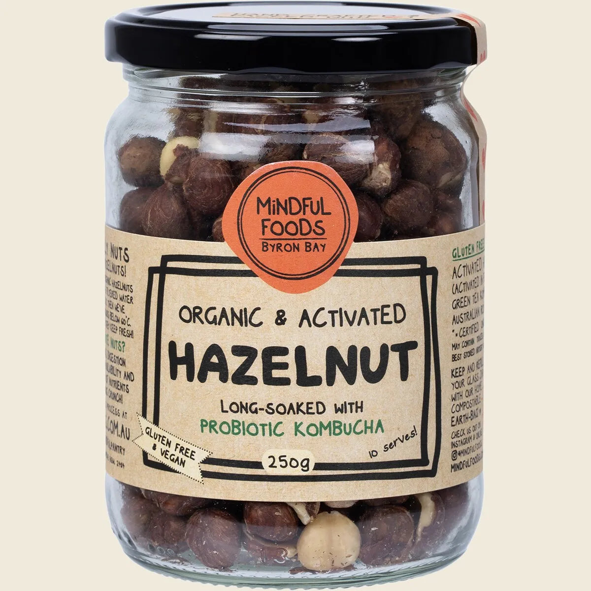 Hazelnuts Organic & Activated 250g