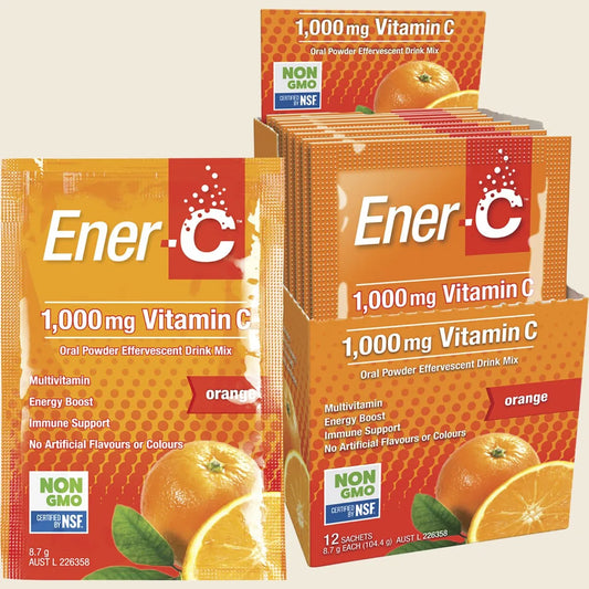 Ener-C 1000mg Vitamin C Drink Mix Orange Sachets 12pk