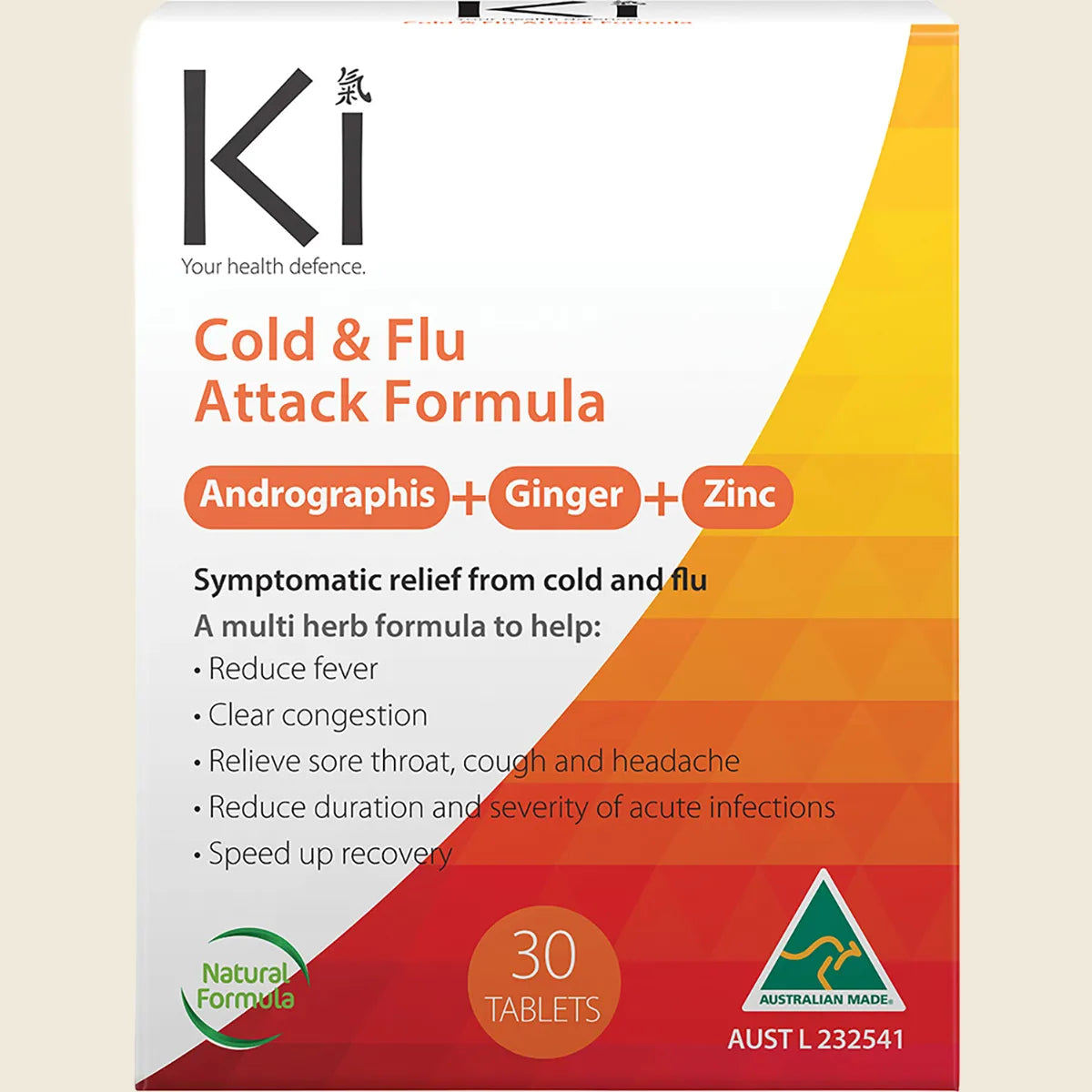 Ki Cold & Flu Attack 30 Tabs