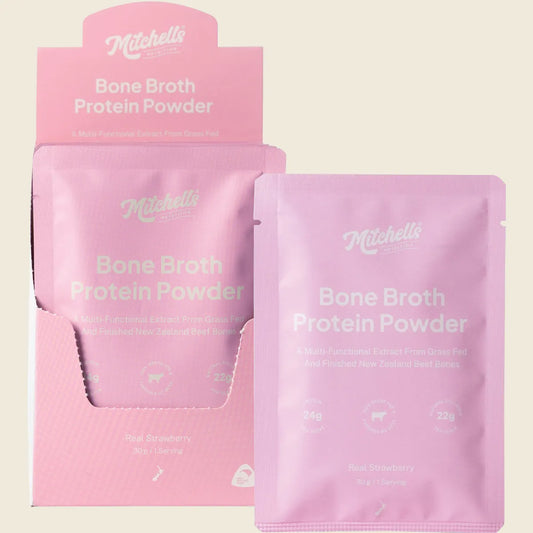 Bone Broth Protein Powder Real Strawberry 10x30g