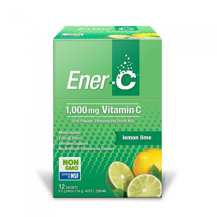 Martin & Pleasance Ener-c 1000mg Vitamin C Drink Mix Lemon Lime Sachet 9.5g X 12 Pack