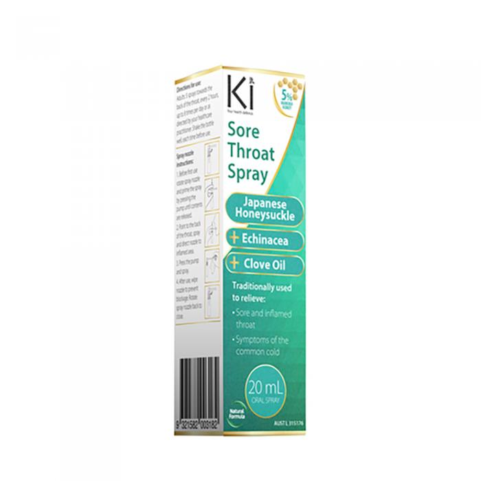 Martin & Pleasance Ki Sore Throat Spray (japanese Honeysuckle + Echinacea + Clove Oil) Oral Spray 20ml