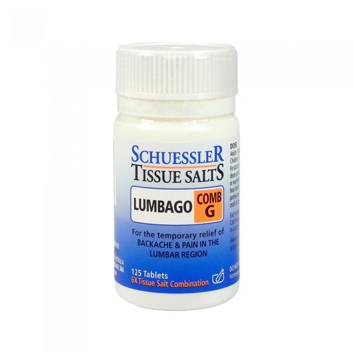Martin & Pleasance Schuessler Tissue Salts Comb G (lumbago) 125t