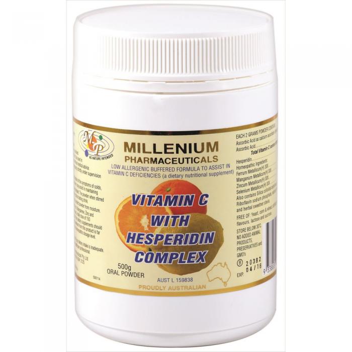 Millenium Pharmaceuticals Vitamin C With Hesperidin Complex Oral Powder 500g