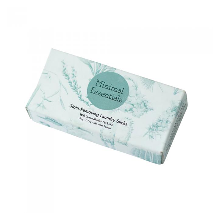 Minimal Essentials Stain-removing Laundry Sticks With Lemon Myrtle X 2 Pack (50g Net)