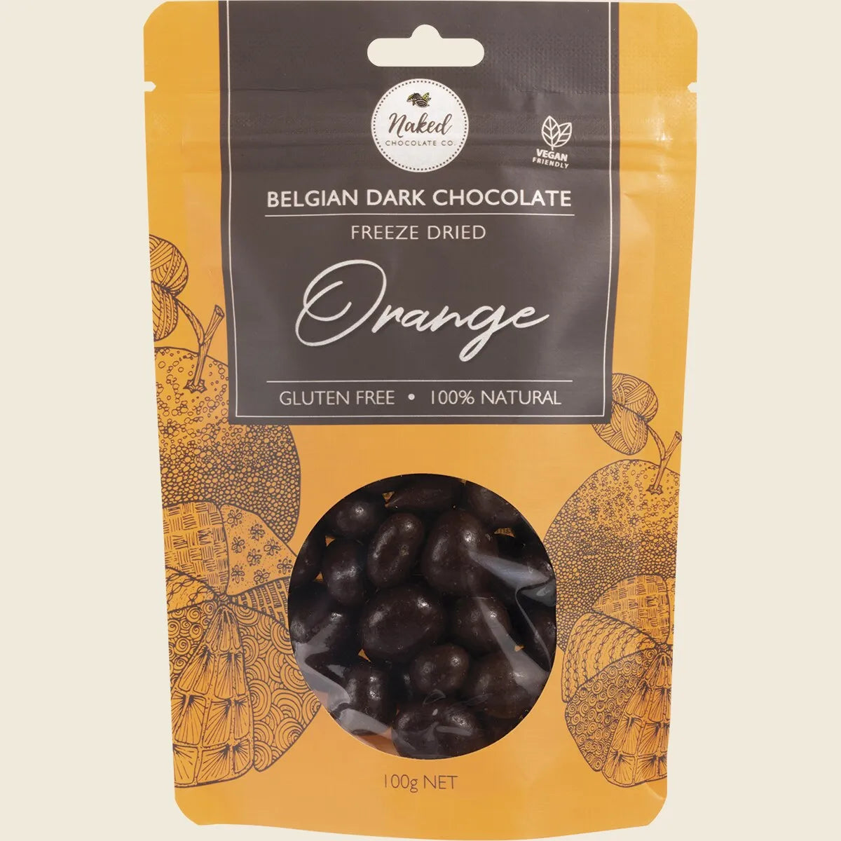 Freeze Dried Orange Dark Chocolate 100g