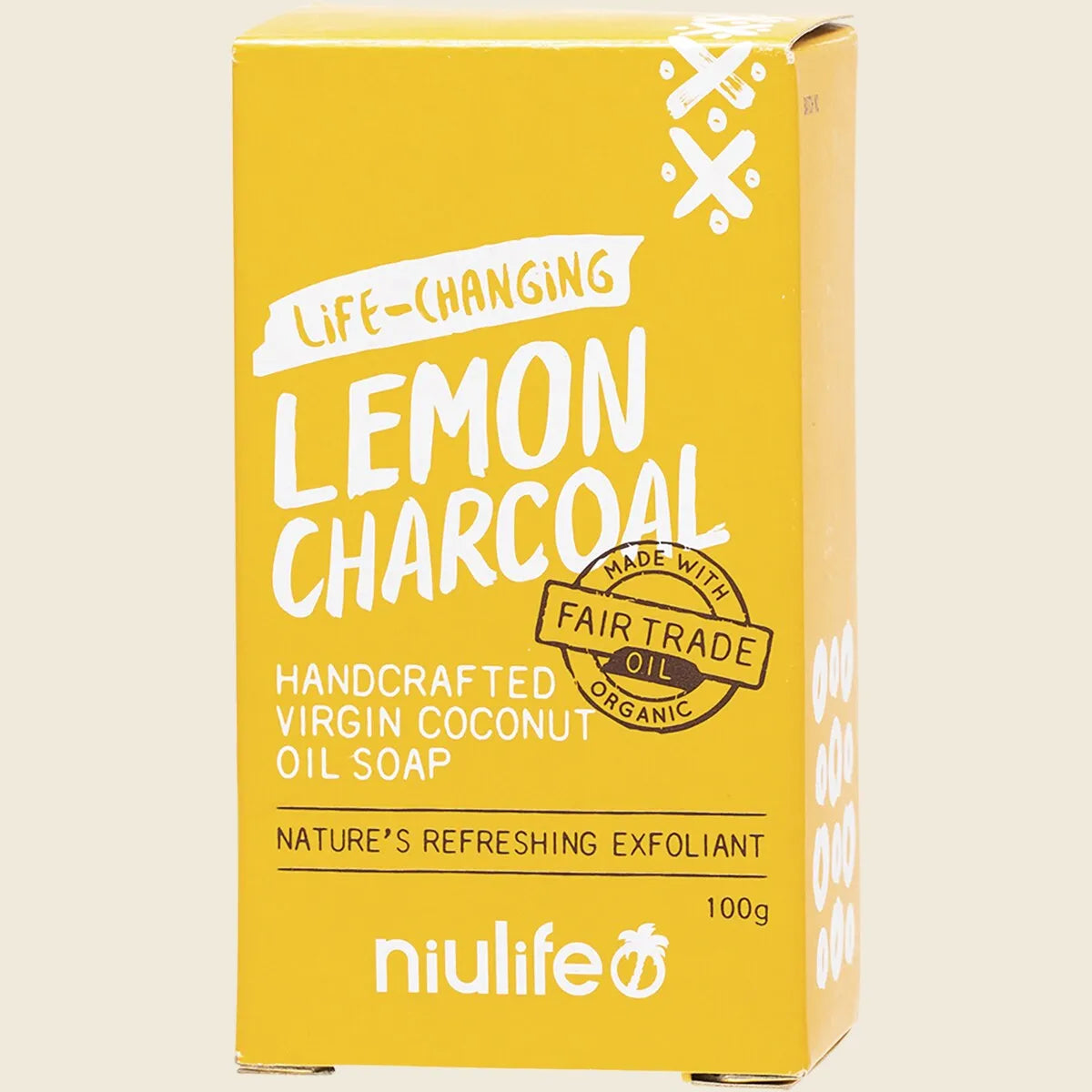 Coconut Oil Soap Lemon Charcoal 100g