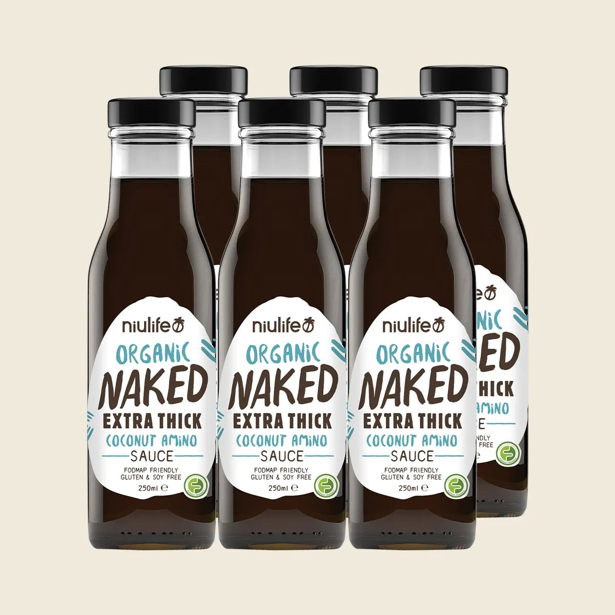 Organic Coconut Amino Sauce Extra Thick Naked 6x250ml