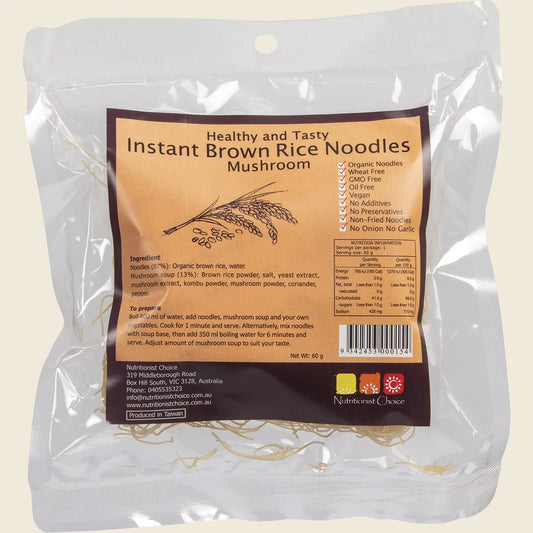 Instant Brown Rice Noodles Mushroom 60g