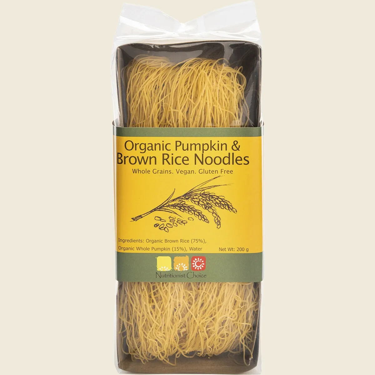 Rice Noodles Pumpkin & Brown 200g