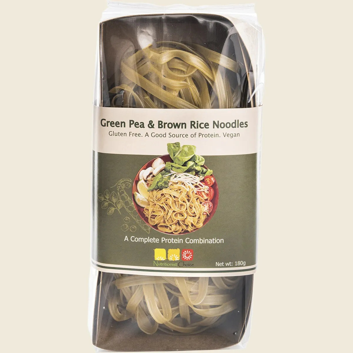 Rice Noodles Green Pea & Brown 180g