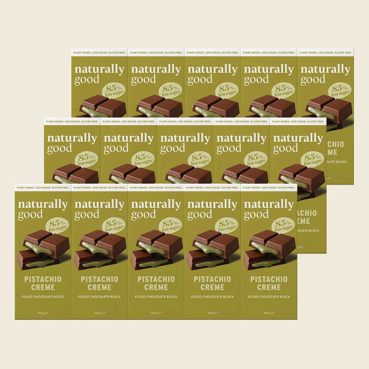 Filled Chocolate Block Pistachio Creme 15x100g