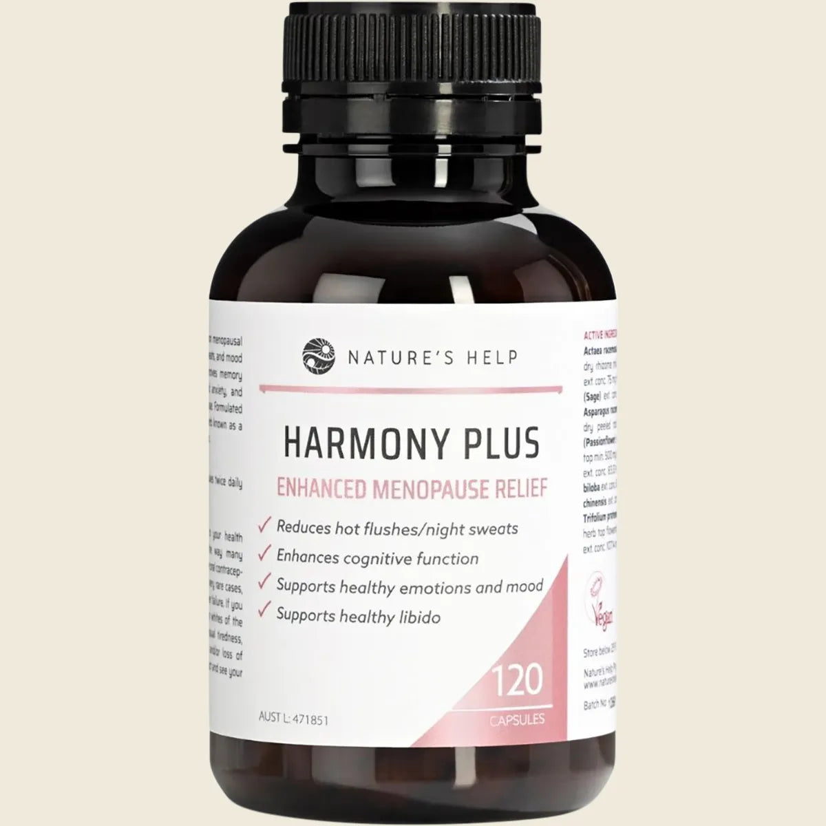 Harmony Plus Enhanced Menopause Relief 120 Caps
