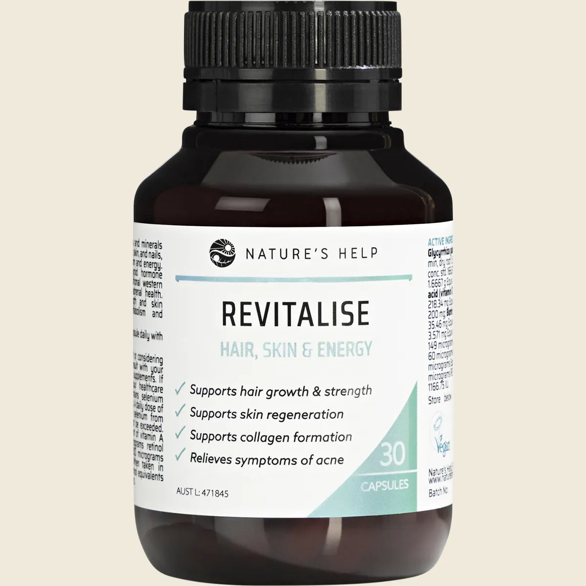 Revitalise Hair, Skin & Energy 30 Caps