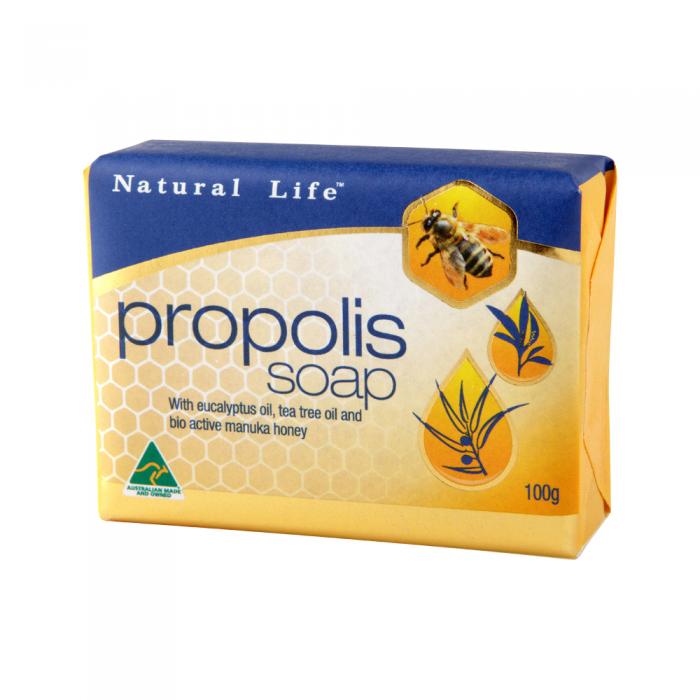 Natural Life Propolis Soap With Eucalyptus Tea Tree Oil & Bio Active Manuka Honey 100g