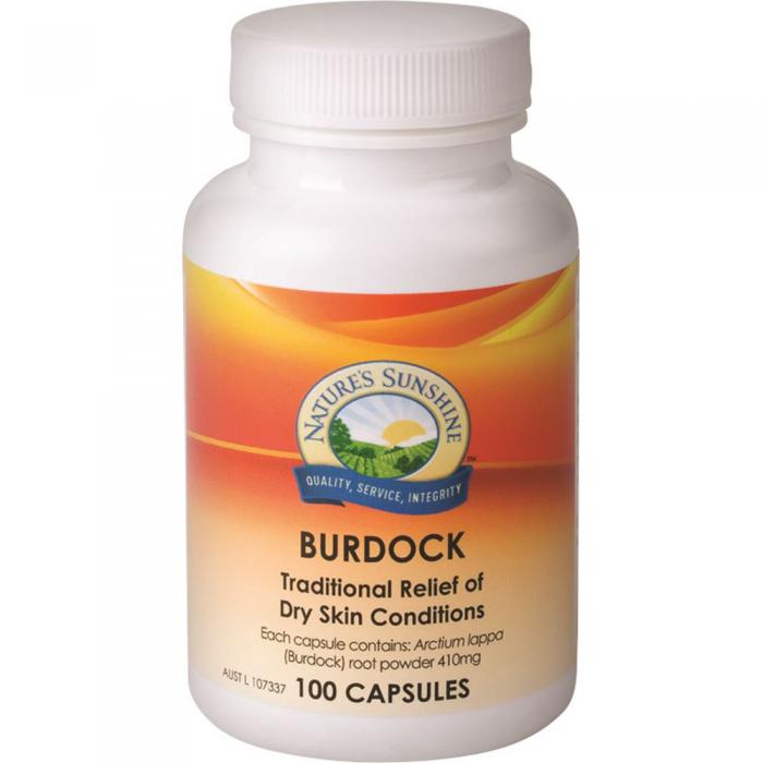 Natures Sunshine Burdock 410mg 100c