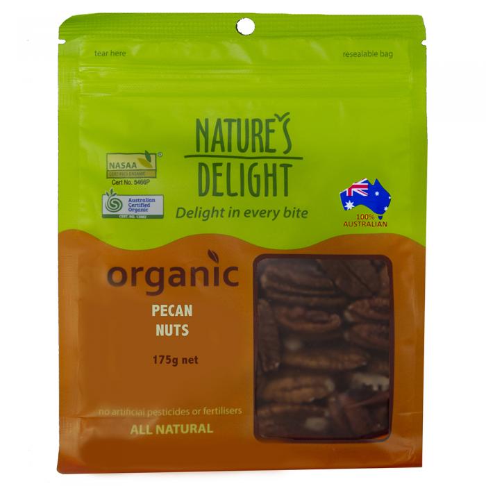 Natures Delight Organic Pecan Nuts 175g