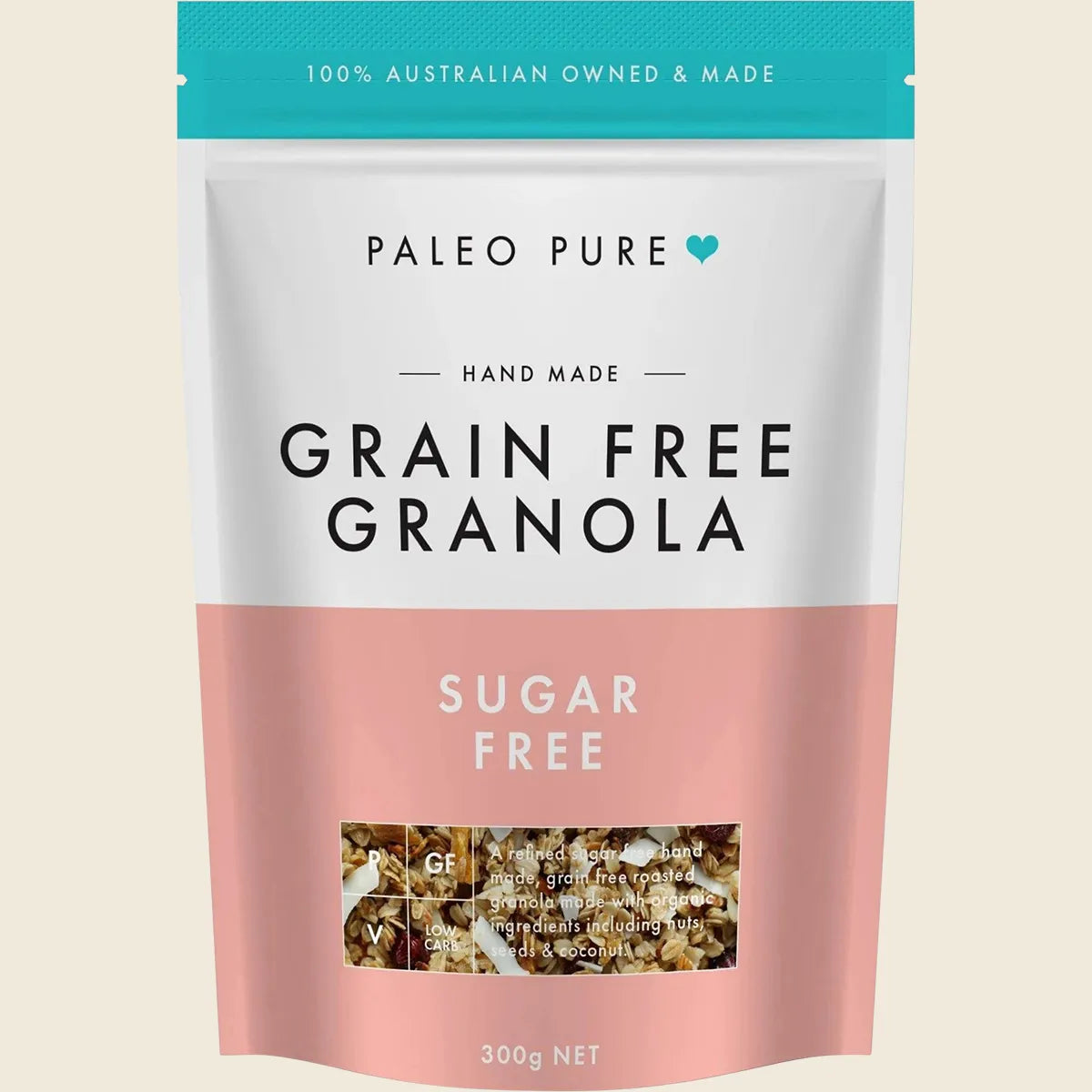 Organic Grain Free Granola Sugar Free 300g