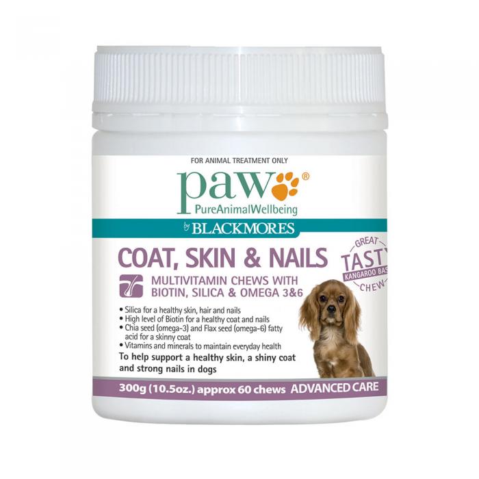 Paw By Blackmores Coat Skin + Nails (for Dogs Approx 60 Chews) 300g