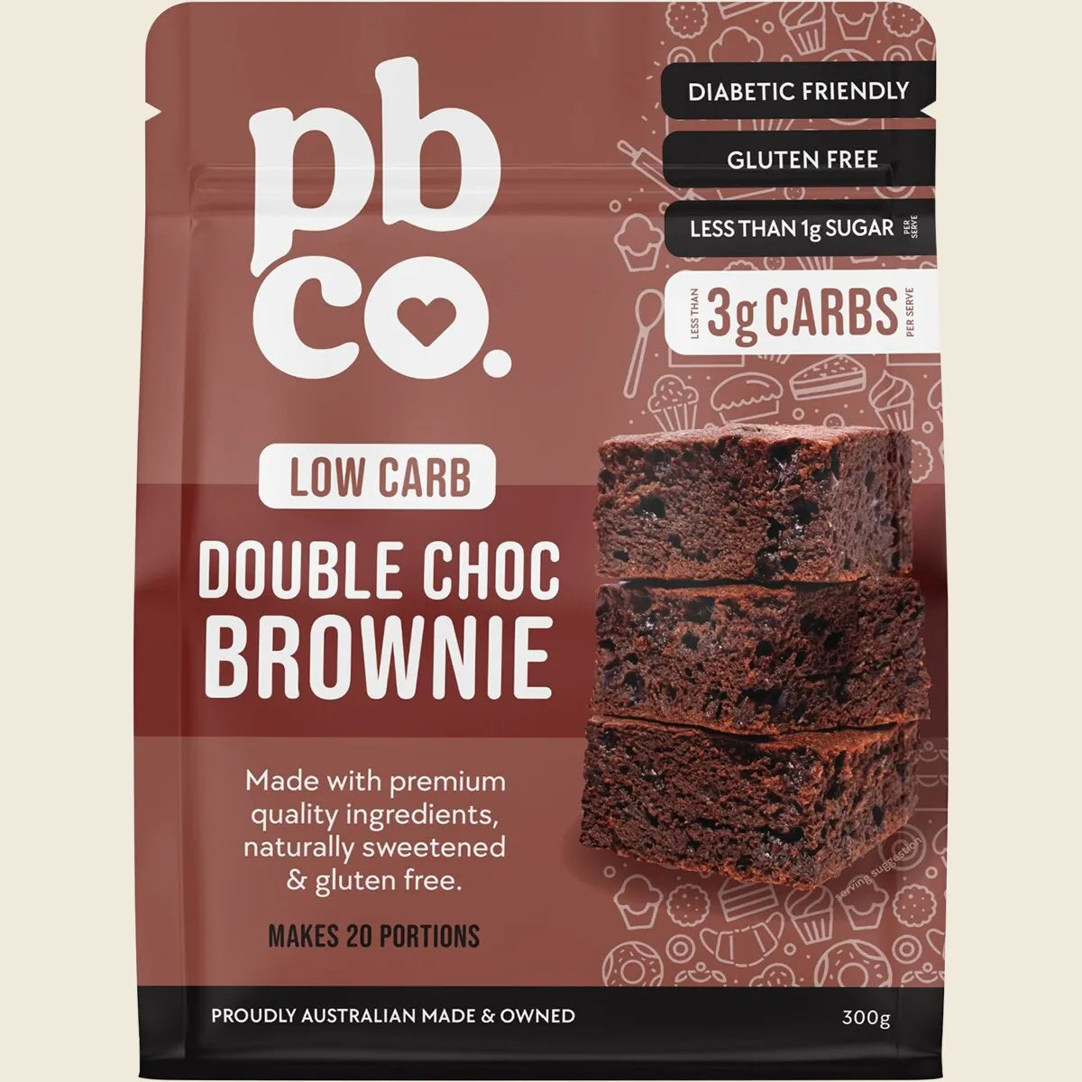 Double Choc Brownie Low Carb 300g
